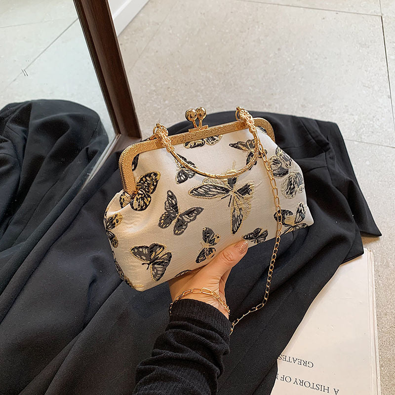 Butterfly Embroidered Clutch