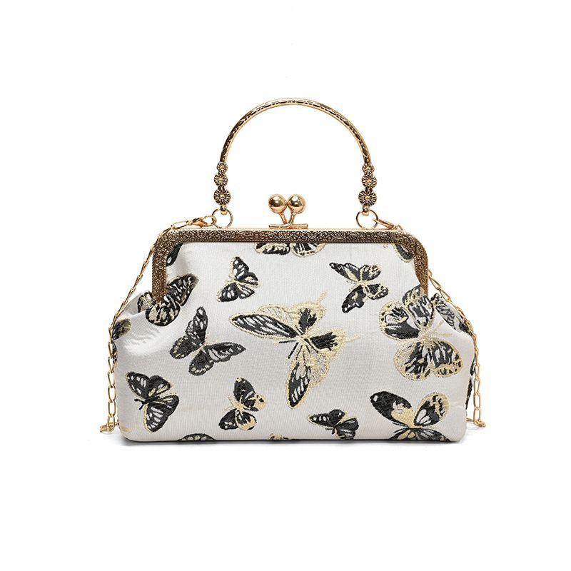 Butterfly Embroidered Clutch