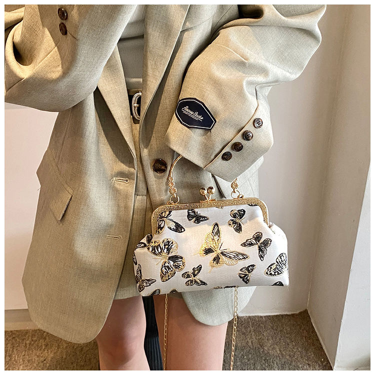 Butterfly Embroidered Clutch