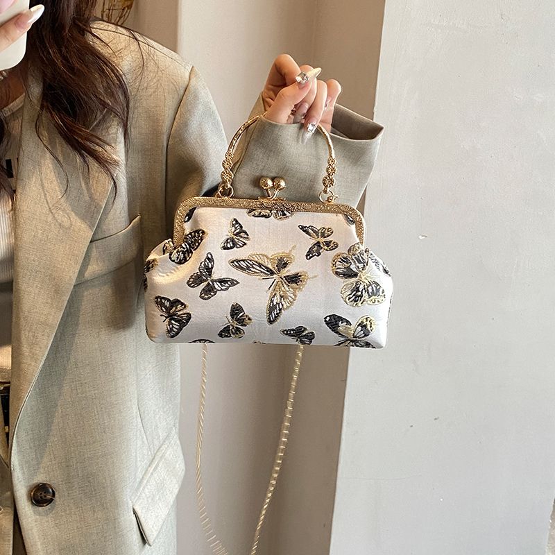 Butterfly Embroidered Clutch