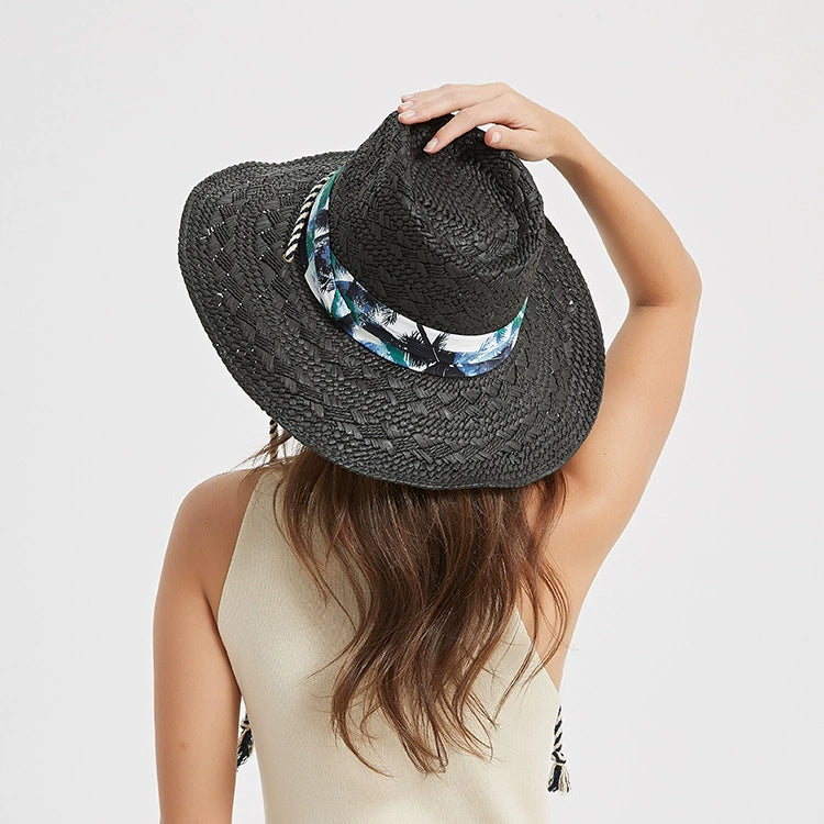Black Toquilla Palm Panama Hat